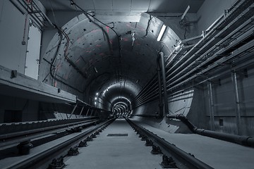 Image showing Underground tunnel for the subway