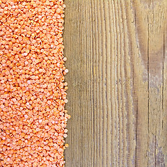 Image showing Lentils red on the board left