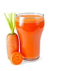 Image showing Juice carrot orange