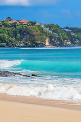 Image showing Surf waves and turqoise water