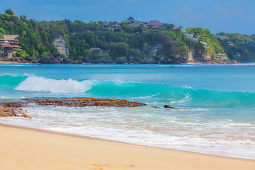 Image showing Surf waves and turqoise water