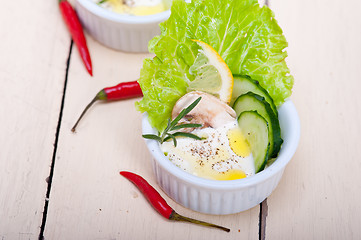 Image showing fresh garlic cheese dip salad