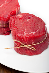 Image showing raw beef filet mignon