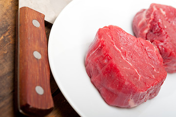 Image showing raw beef filet mignon