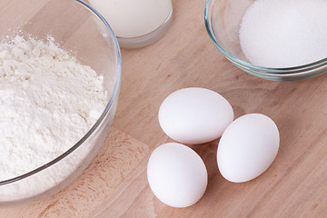 Image showing Baking ingredients in the kitchen