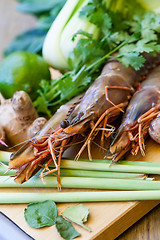 Image showing Ingredients for Thai tom yam soup