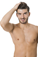 Image showing Handsome shirtless naked young man