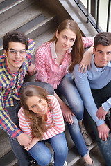 Image showing happy teens group in school