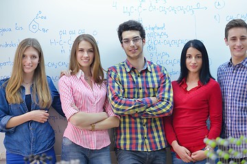 Image showing happy teens group in school