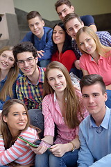 Image showing happy teens group in school