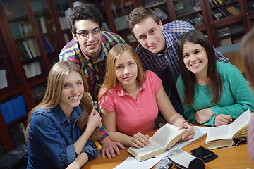 Image showing happy teens group in school