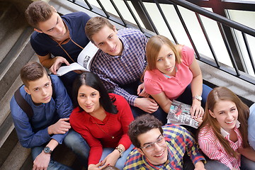 Image showing happy teens group in school