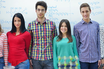 Image showing happy teens group in school