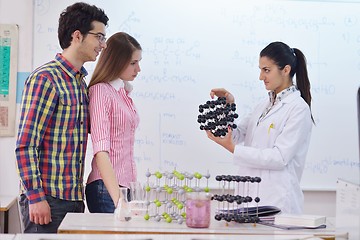 Image showing happy teens group in school