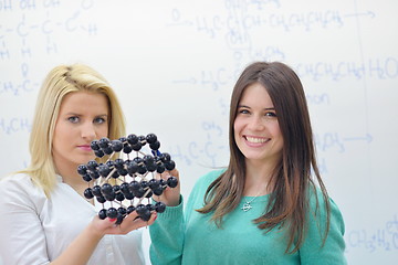 Image showing happy teens group in school