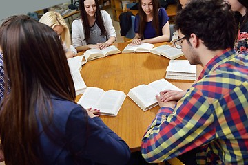 Image showing happy teens group in school