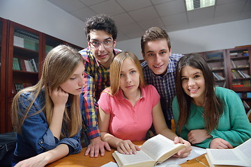 Image showing happy teens group in school