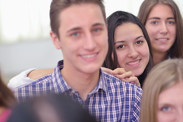 Image showing happy teens group in school