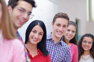 Image showing happy teens group in school