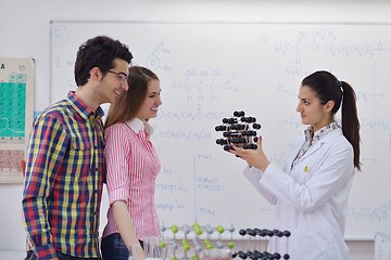 Image showing happy teens group in school