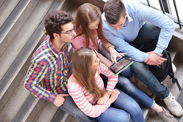 Image showing happy teens group in school