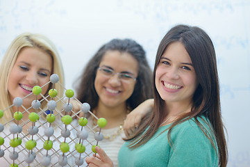 Image showing happy teens group in school