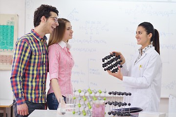 Image showing happy teens group in school