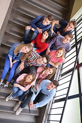 Image showing happy teens group in school