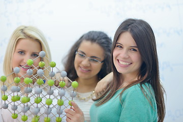 Image showing happy teens group in school