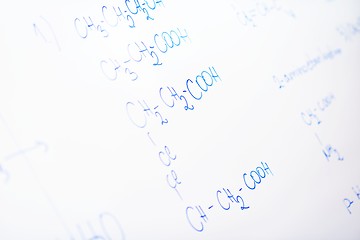 Image showing chemical molecule structure on white boar