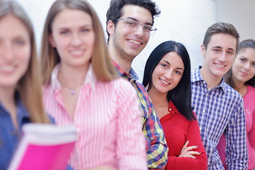 Image showing happy teens group in school