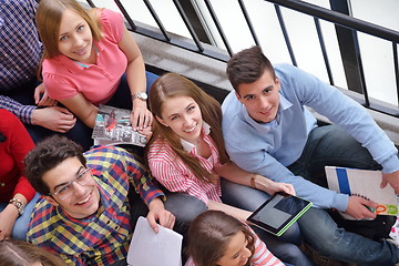 Image showing happy teens group in school