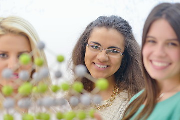 Image showing happy teens group in school