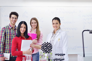 Image showing happy teens group in school