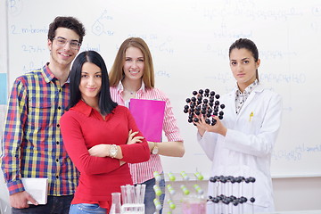 Image showing happy teens group in school