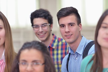 Image showing happy teens group in school