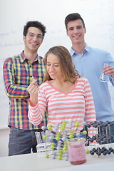 Image showing happy teens group in school