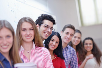 Image showing happy teens group in school