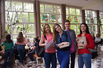 Image showing happy teens group in school