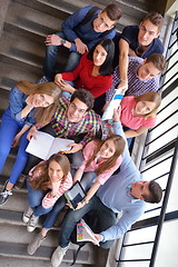 Image showing happy teens group in school