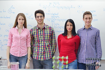 Image showing happy teens group in school