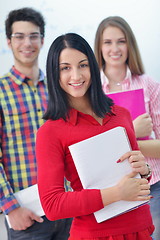 Image showing happy teens group in school