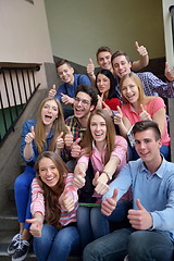 Image showing happy teens group in school