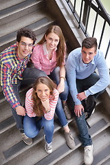 Image showing happy teens group in school