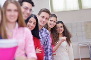 Image showing happy teens group in school