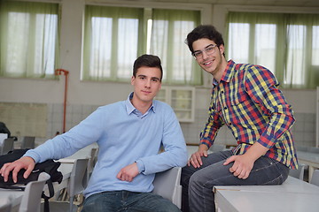 Image showing happy teens group in school