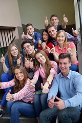 Image showing happy teens group in school