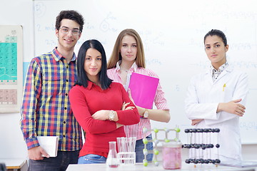 Image showing happy teens group in school