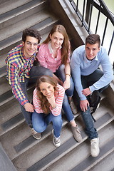 Image showing happy teens group in school