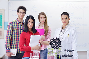 Image showing happy teens group in school